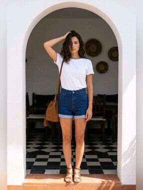 NWT Fashion Nova "Carter" denim shorts sz9/10